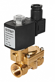 Клапан соленойдный (электромагнитный), непрямого действия, НО, 24 В, G 3/4